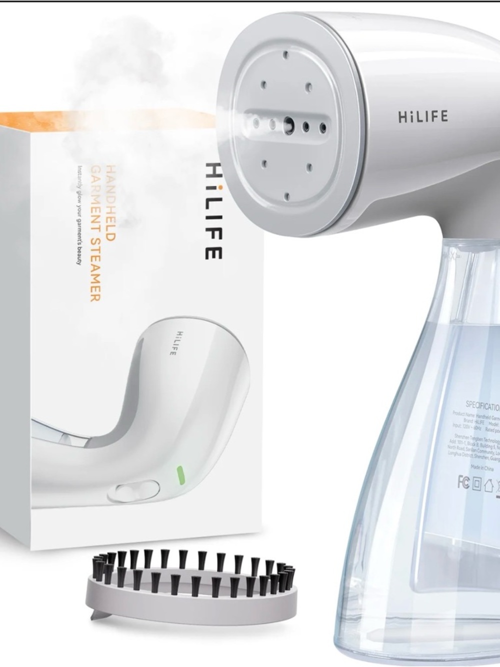 HILIFE White Handheld Garment Steamer